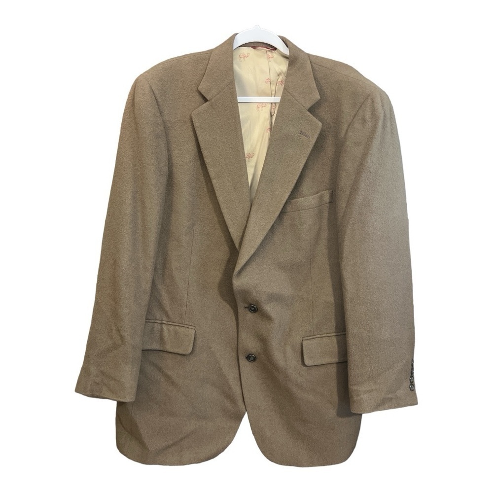 Jos.A.Bank Premier Collection 100% Camel Hair Vintage Blazer 46 BU1
